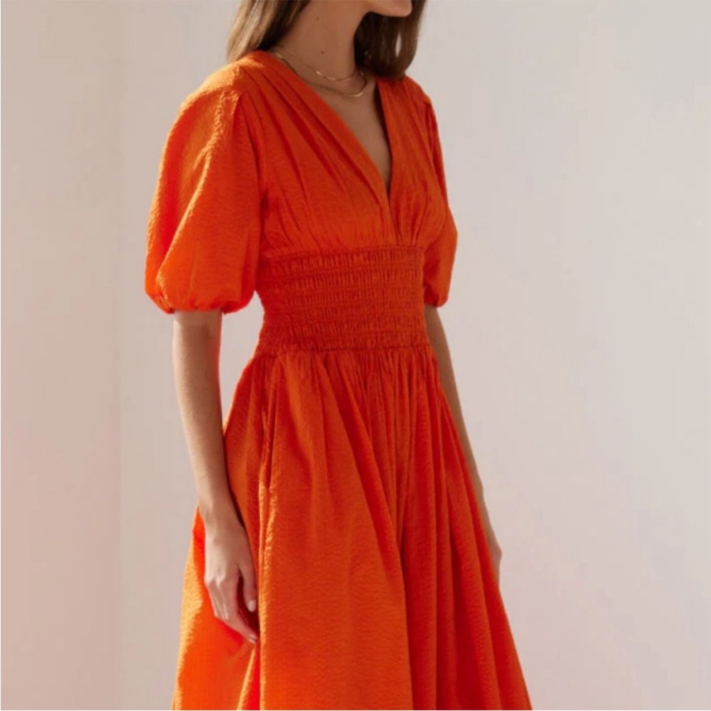 AYR Orange V-Neck Dress